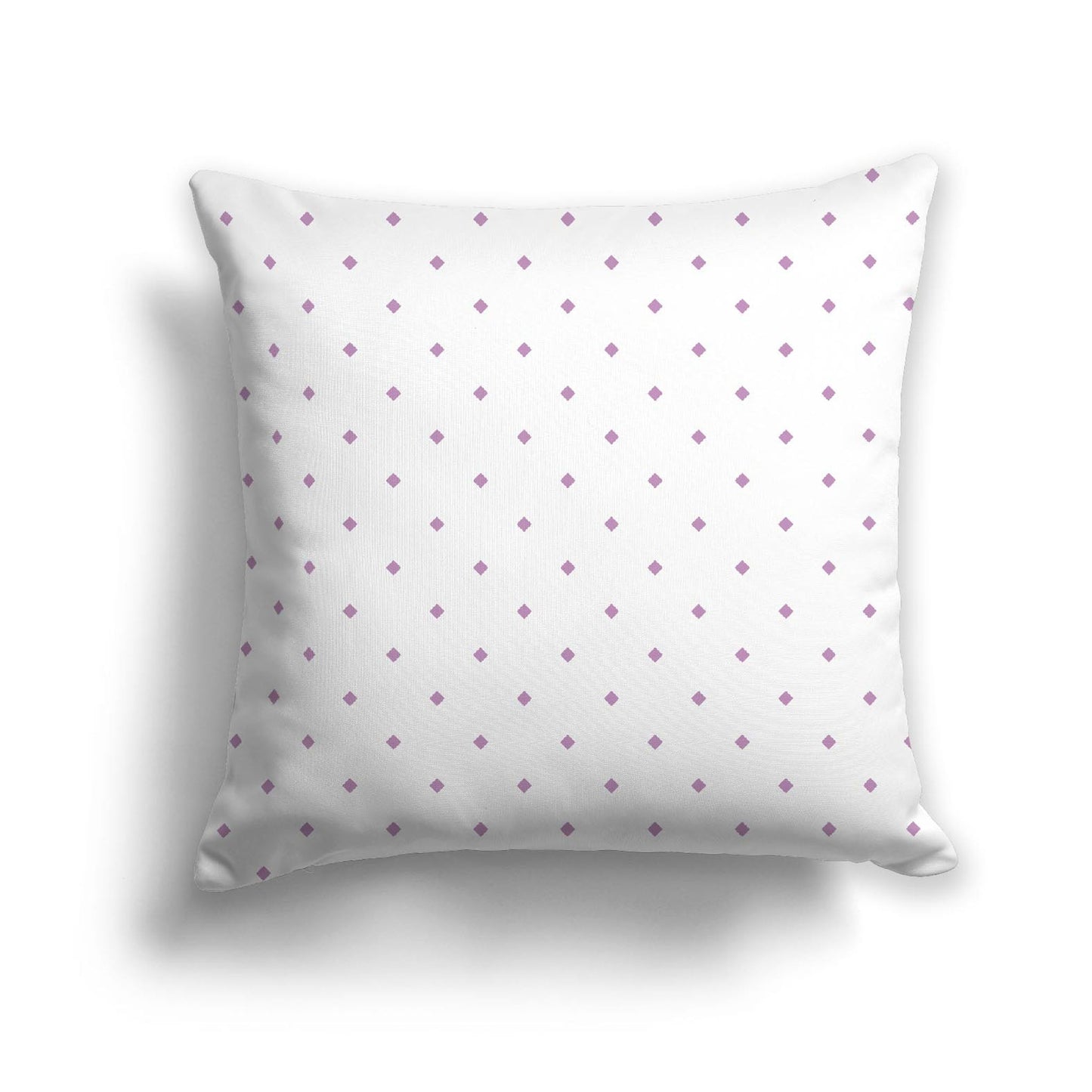Off-White Cotton Canvas Cushion Covers with Mauve Diamonds on Front, CACU-CC-1360-101
