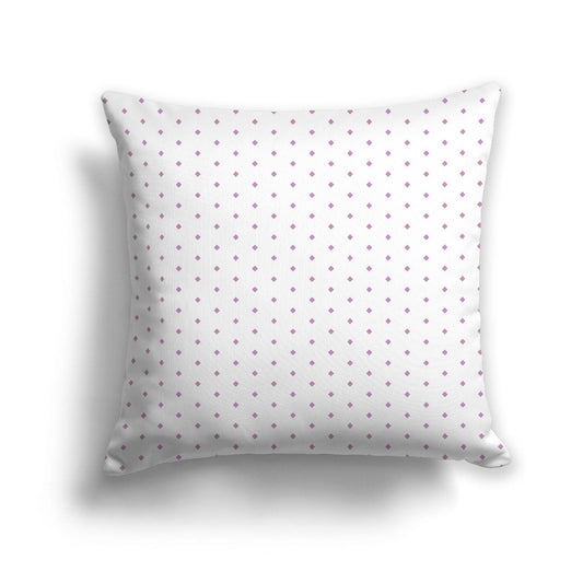 Off-White Cotton Canvas Cushion Covers with Fine Mauve Diamonds on Front, CACU-CC-1360-111