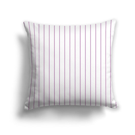 Off-White Cotton Canvas Cushion Covers with Fine Mauve Stripes on Front, CACU-CC-1360-151