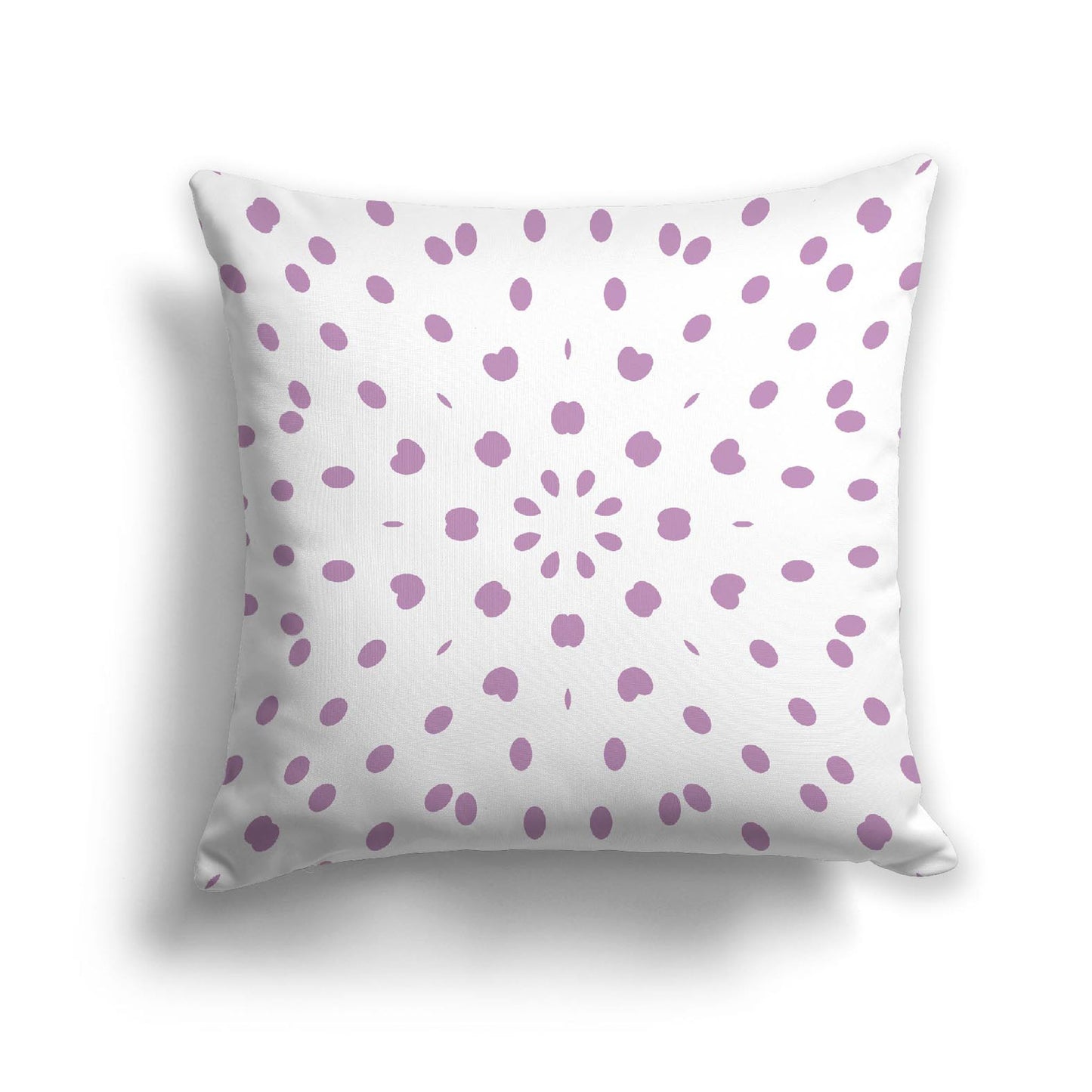 Off-White Cotton Canvas Cushion Covers with Mauve Burst Pattern on Front, CACU-CC-1360-231