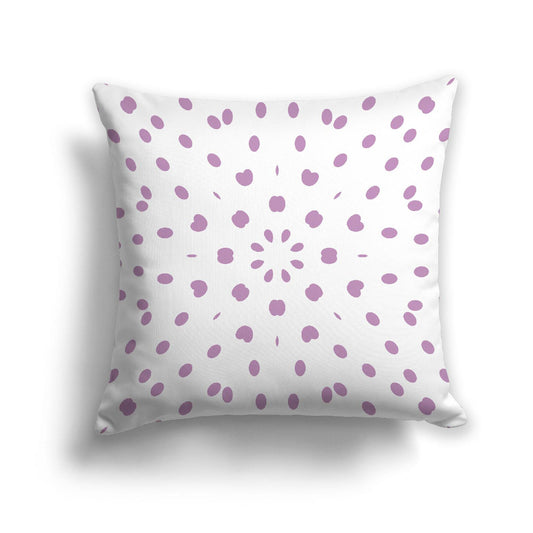 Off-White Cotton Canvas Cushion Covers with Mauve Burst Pattern on Front, CACU-CC-1360-231