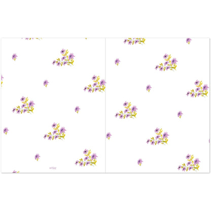 Mauve Bloom — Fine Art Watercolor Note Cards with Medium Mauve Floral Pattern, Blank Inside, Pack of 10 with Envelopes #NCNA-1363