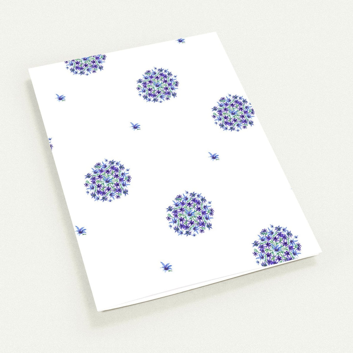 Indigo Bloom Fine Art Watercolour Note Cards, Pack of 10 with Envelopes