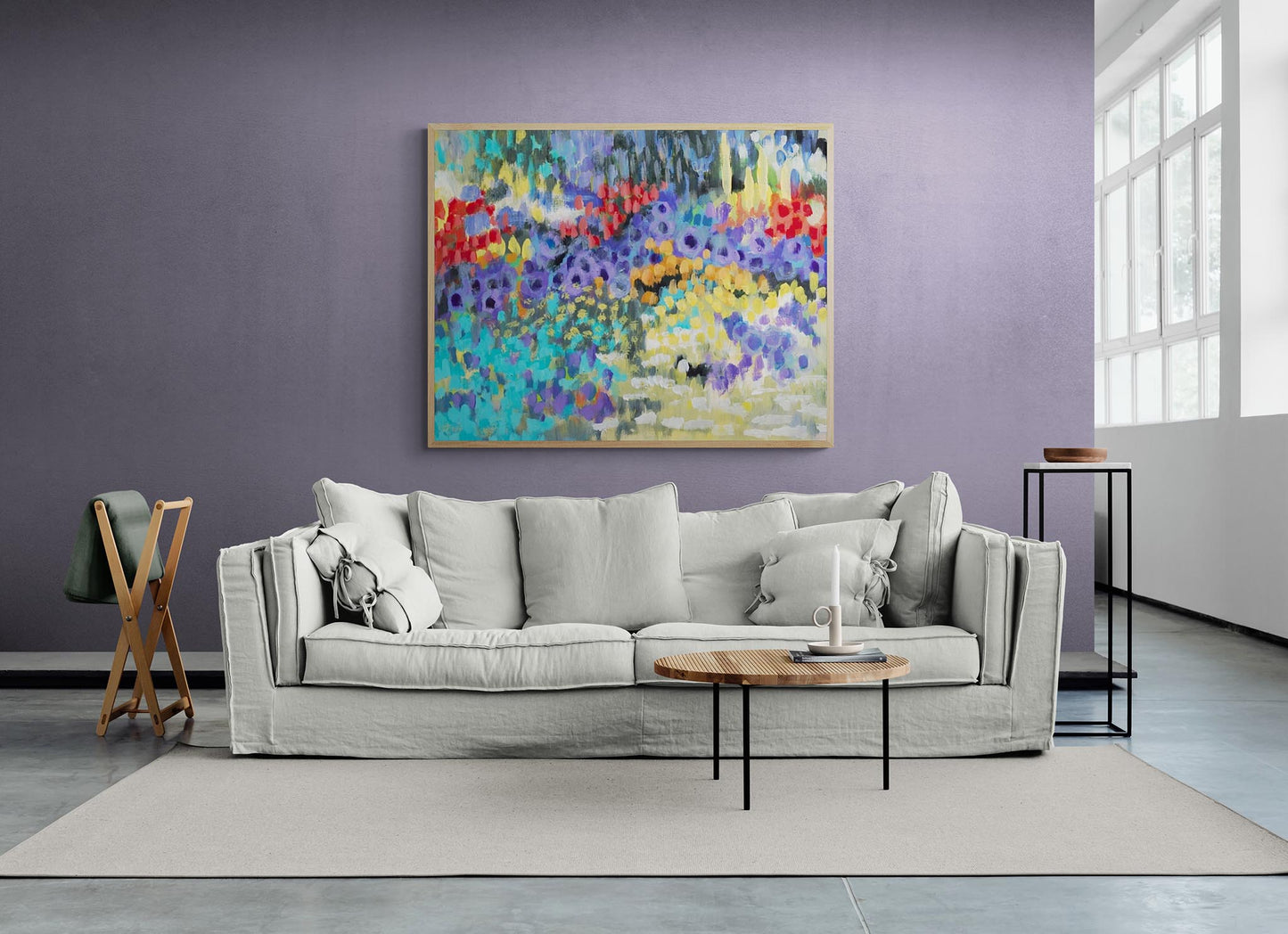 Wildflower Garden #2145 Fine Art Stretched Canvas Print - Horizontal Layout, 1.5-Inch Gallery Wrap