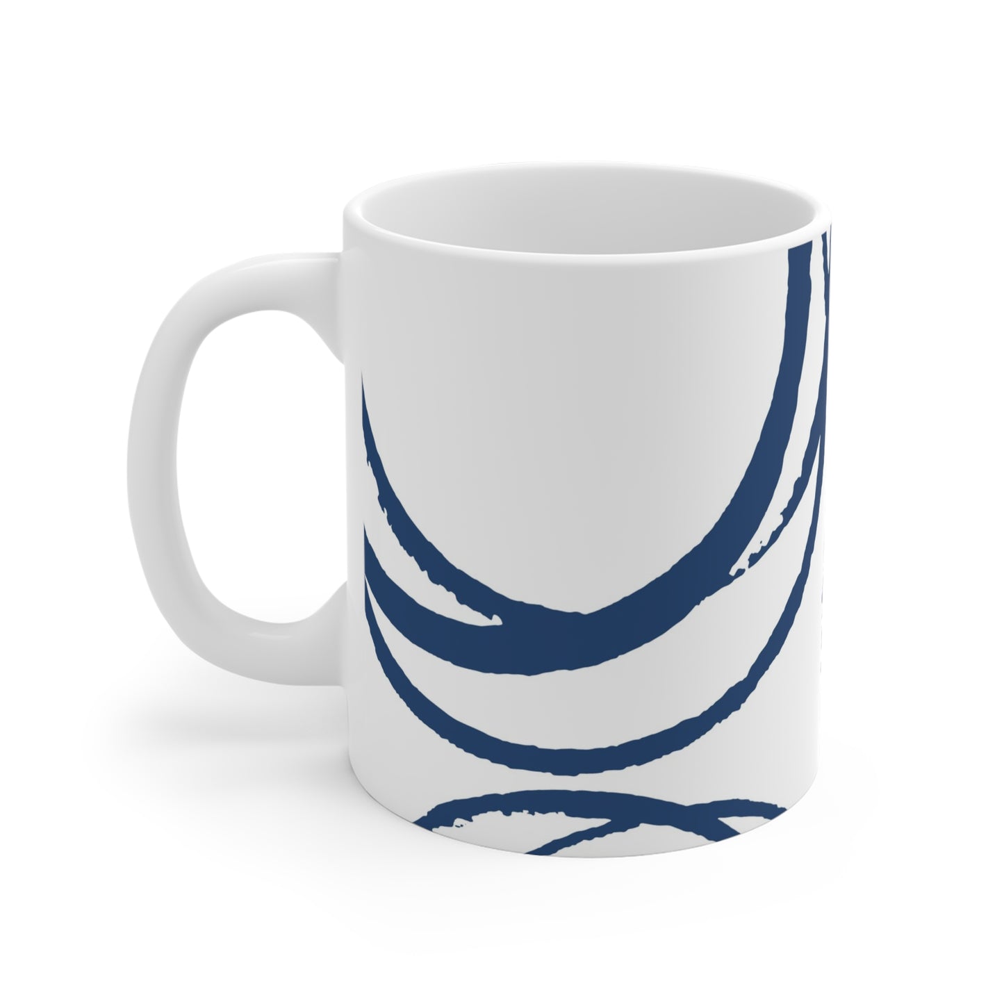 330 mL / 11oz Graphic Art Ceramic Mug | CACM-1291-112, Royal Blue, Left
