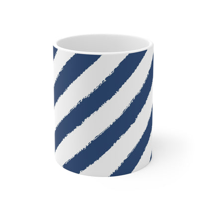 330 mL / 11oz Graphic Art Ceramic Mug | CACM-1291-151, Royal Blue, Front
