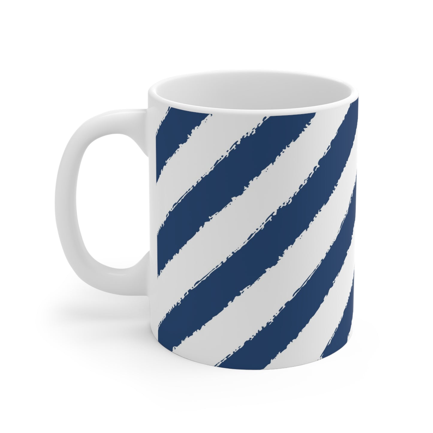 330 mL / 11oz Graphic Art Ceramic Mug | CACM-1291-151, Royal Blue, Left