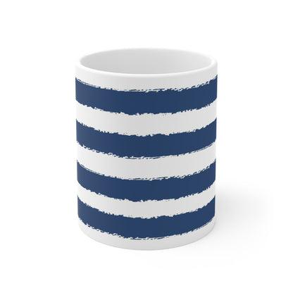 330 mL / 11oz Graphic Art Ceramic Mug | CACM-1291-221, Royal Blue, Front