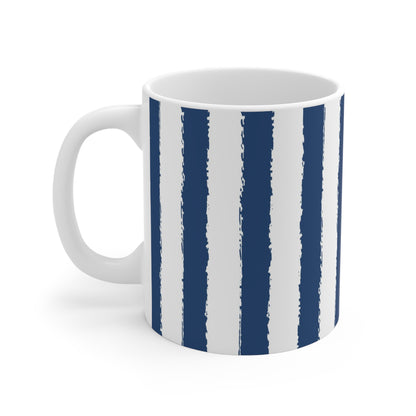 330 mL / 11oz Graphic Art Ceramic Mug | CACM-1291-251, Royal Blue, Left