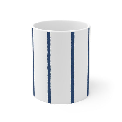 330 mL / 11oz Graphic Art Ceramic Mug | CACM-1291-301, Royal Blue, Front