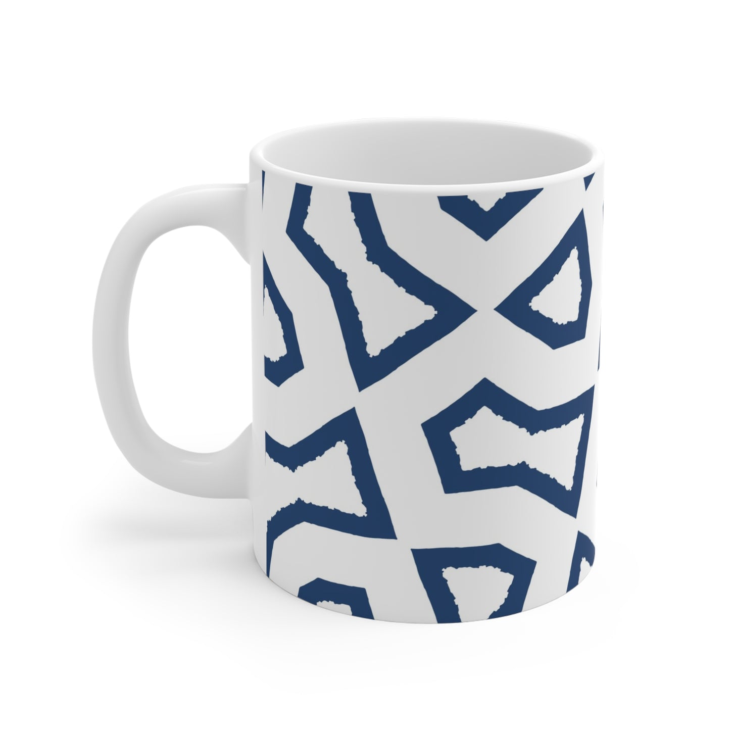 330 mL / 11oz Graphic Art Ceramic Mug | CACM-1291-392, Royal Blue, Left