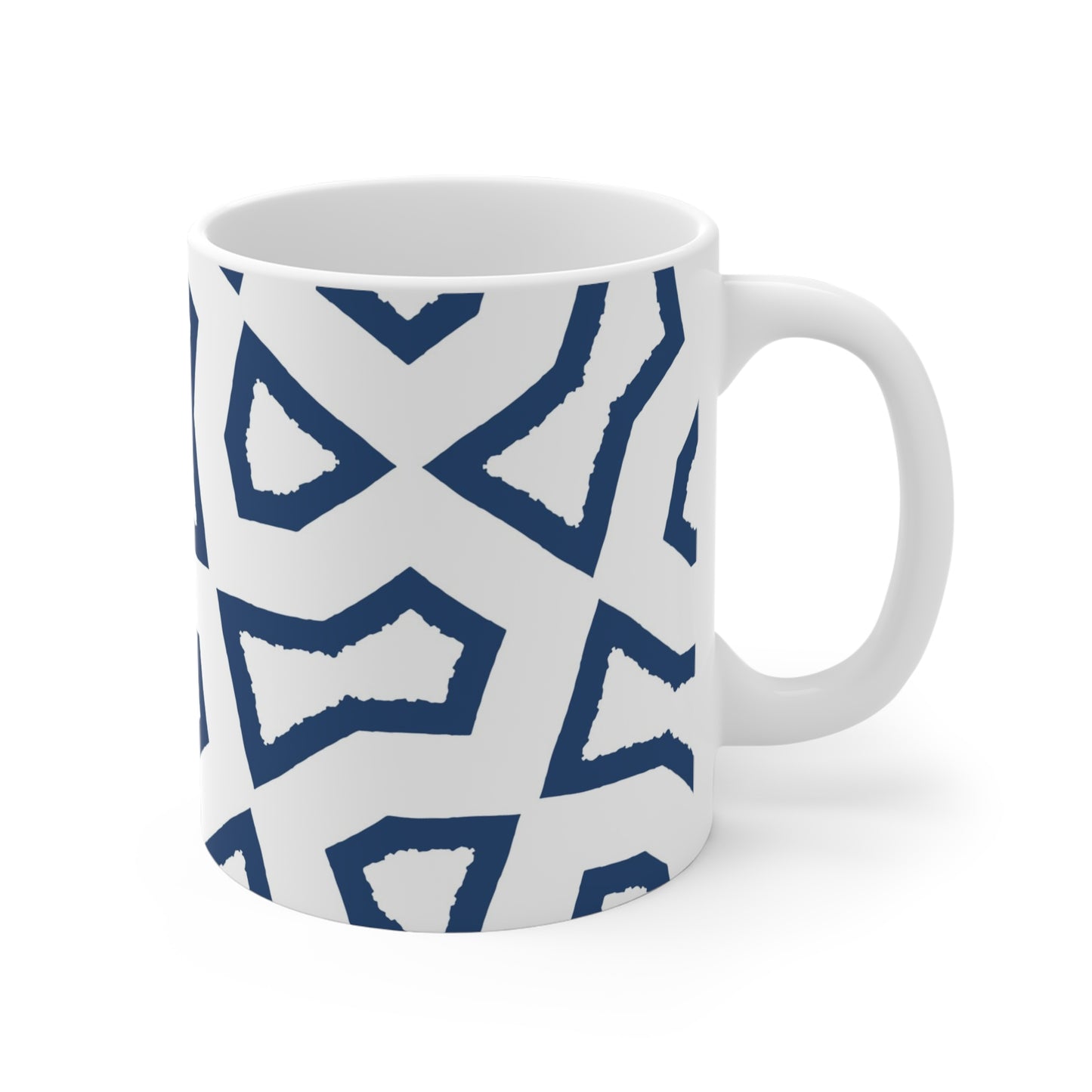 330 mL / 11oz Graphic Art Ceramic Mug | CACM-1291-392, Royal Blue, Right
