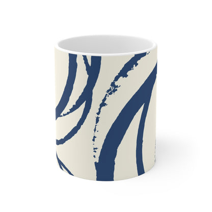 330 mL / 11oz Graphic Art Ceramic Mug | CACM-1293-112, Royal Blue, Front