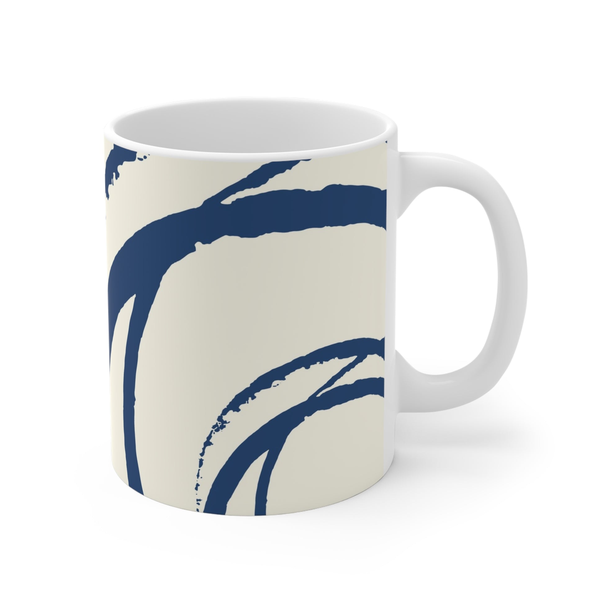 330 mL / 11oz Graphic Art Ceramic Mug | CACM-1293-112, Royal Blue, Right
