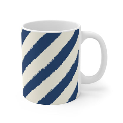 330 mL / 11oz Graphic Art Ceramic Mug | CACM-1293-151, Royal Blue, Right