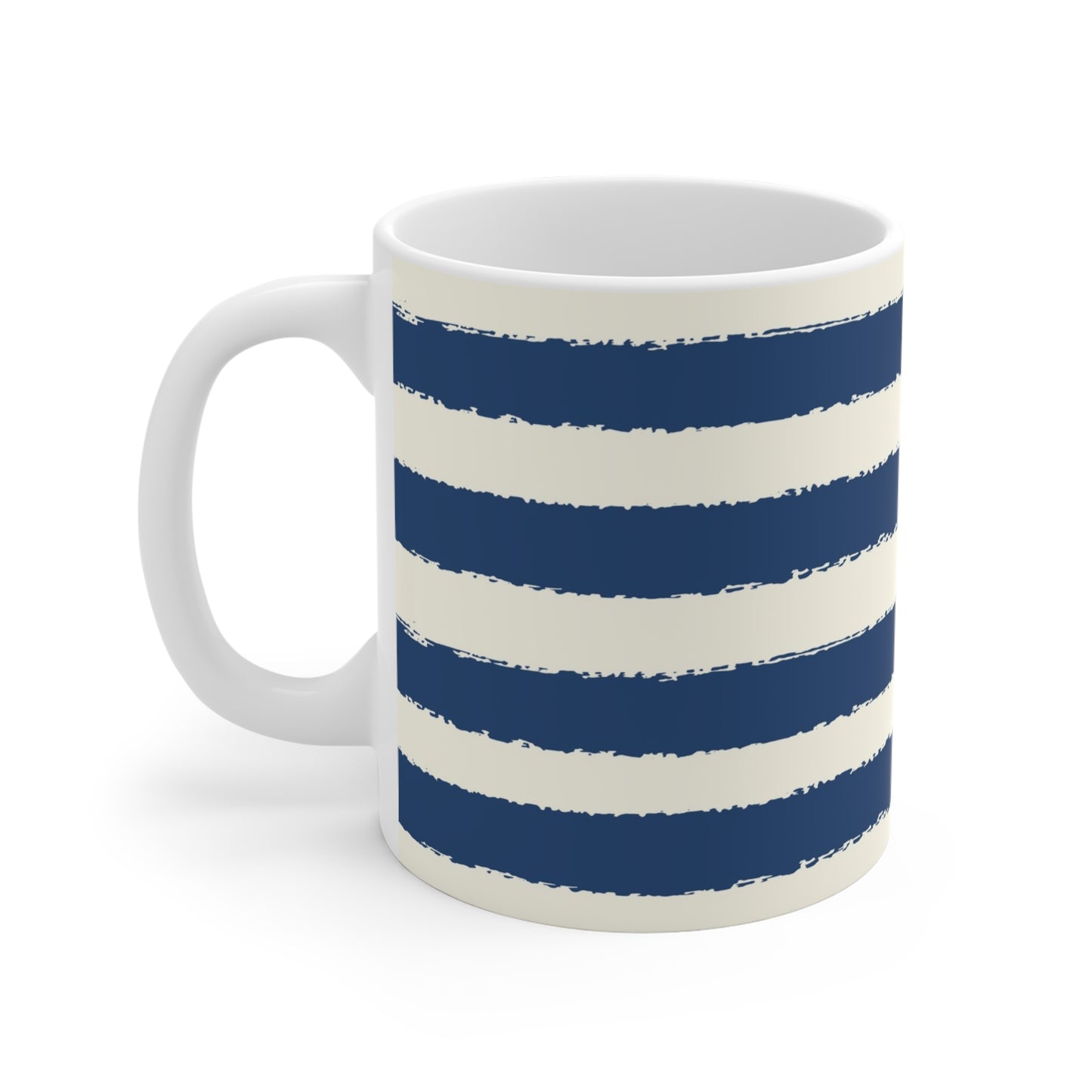 330 mL / 11oz Graphic Art Ceramic Mug | CACM-1293-221, Royal Blue, Left