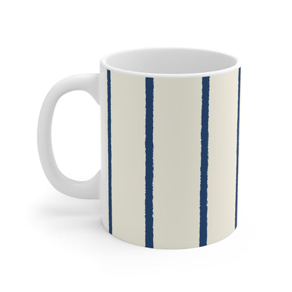 330 mL / 11oz Graphic Art Ceramic Mug | CACM-1293-301, Royal Blue, Left