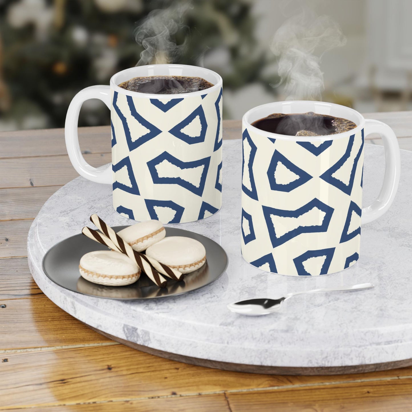 330 mL / 11oz Graphic Art Ceramic Mug | CACM-1293-392, Royal Blue, Context