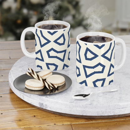 330 mL / 11oz Graphic Art Ceramic Mug | CACM-1293-392, Royal Blue, Context