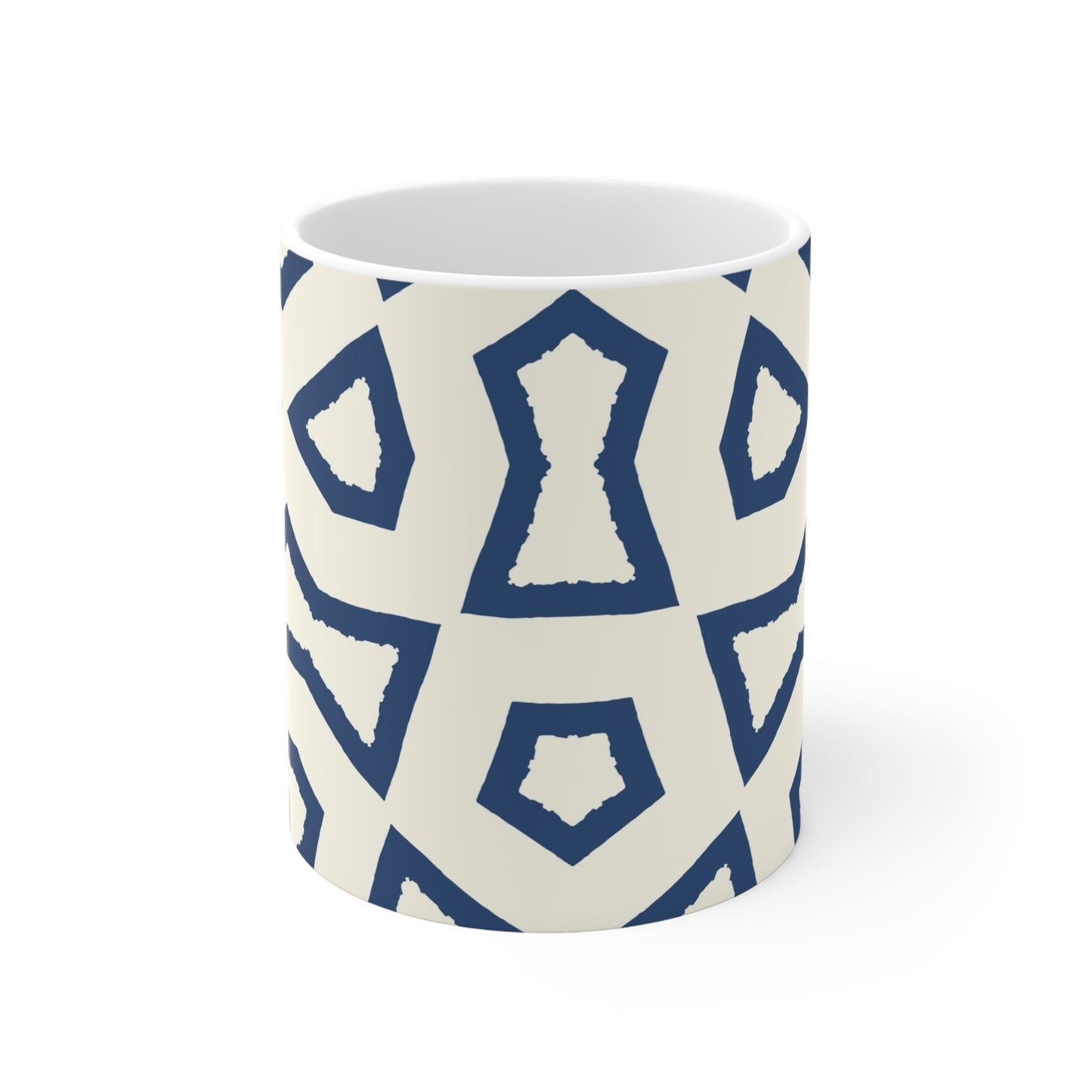330 mL / 11oz Graphic Art Ceramic Mug | CACM-1293-392, Royal Blue, Front