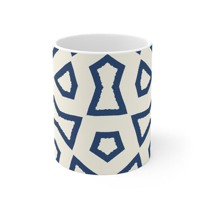 330 mL / 11oz Graphic Art Ceramic Mug | CACM-1293-392, Royal Blue, Front