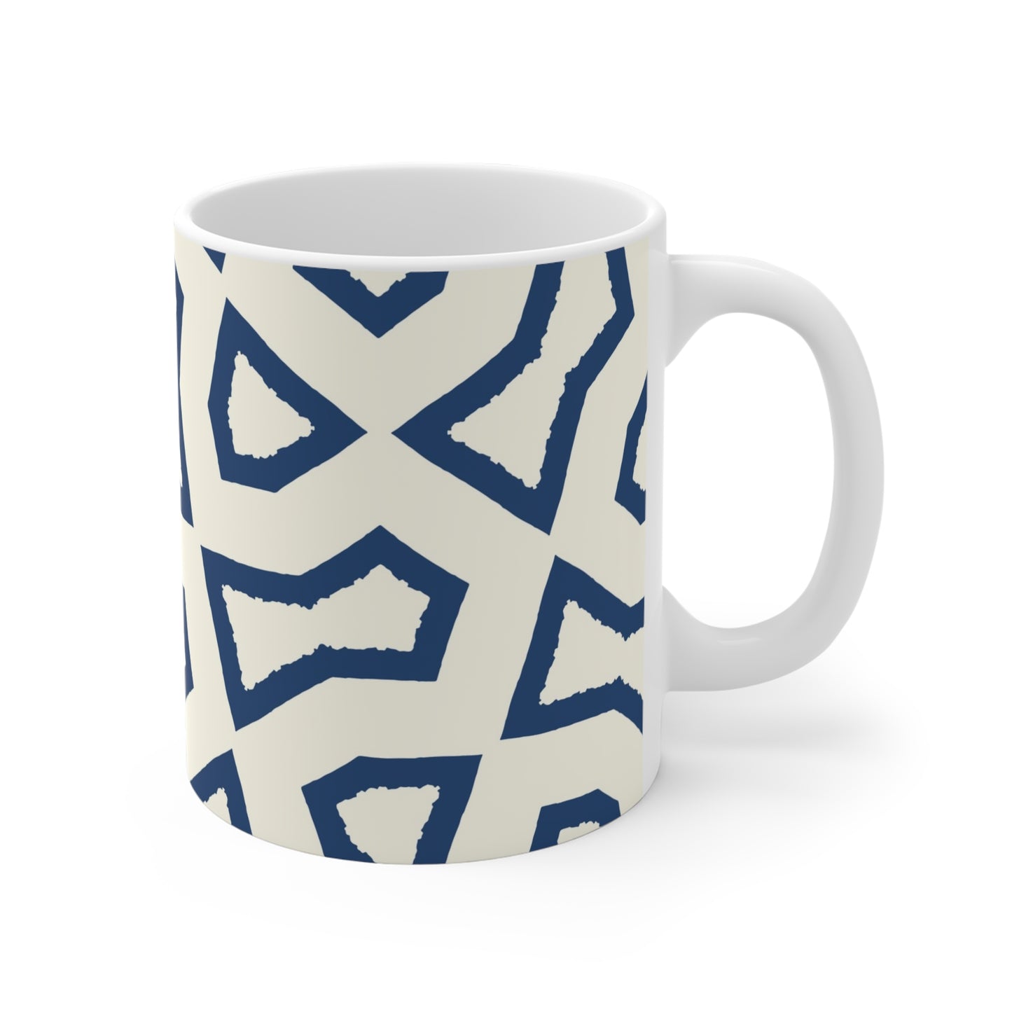 330 mL / 11oz Graphic Art Ceramic Mug | CACM-1293-392, Royal Blue, Right
