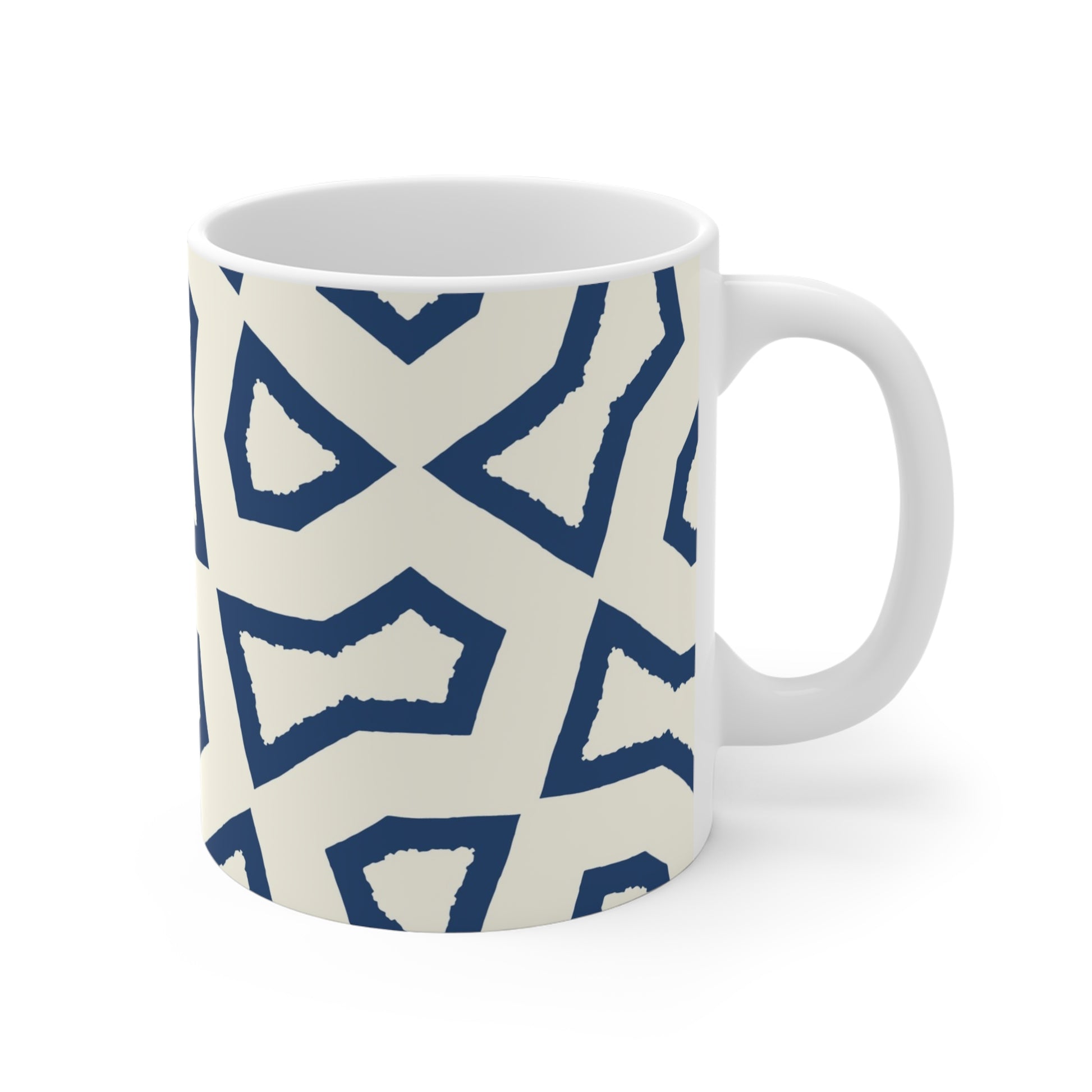 330 mL / 11oz Graphic Art Ceramic Mug | CACM-1293-392, Royal Blue, Right