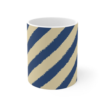 330 mL / 11oz Graphic Art Ceramic Mug | CACM-1294-151, Royal Blue, Front