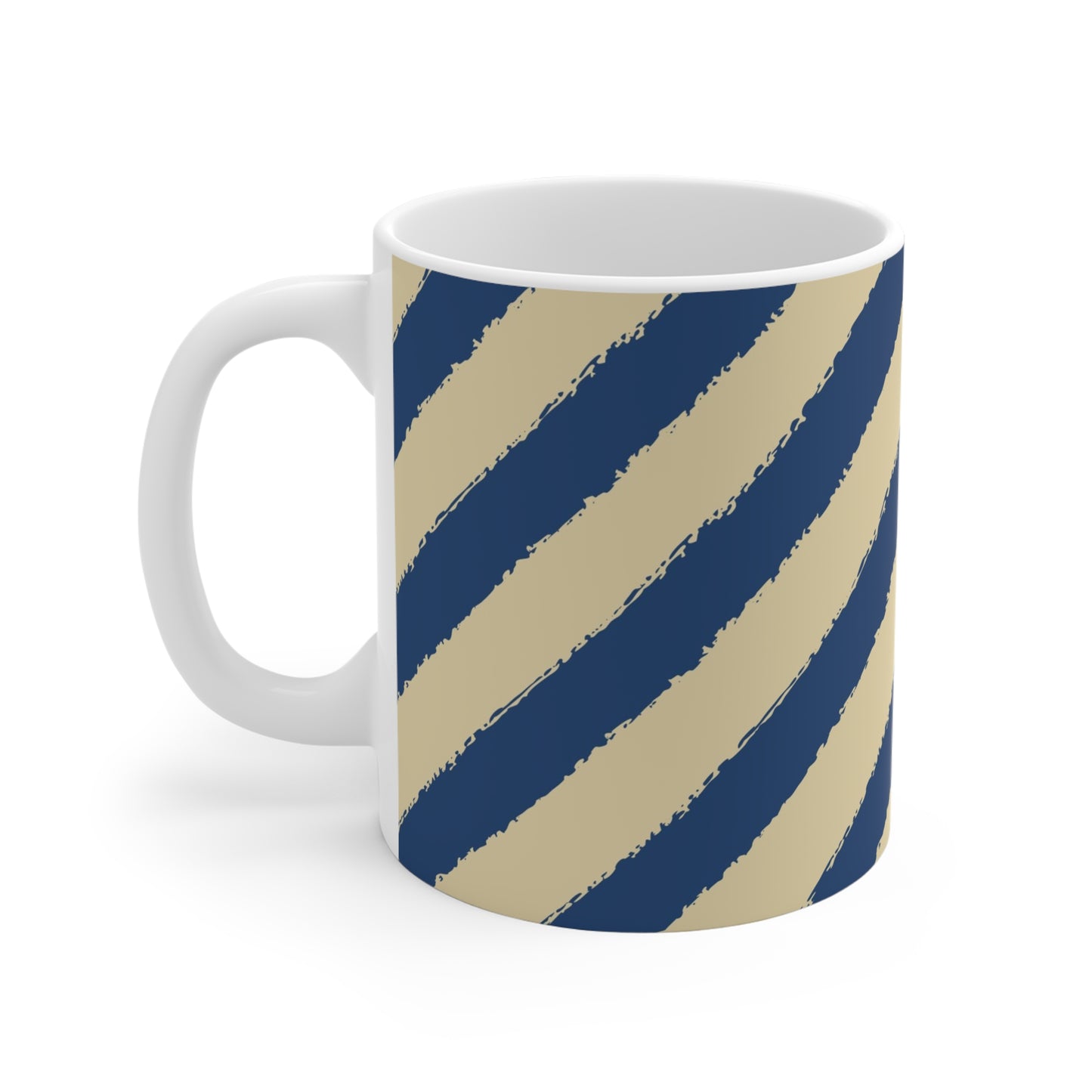 330 mL / 11oz Graphic Art Ceramic Mug | CACM-1294-151, Royal Blue, Left