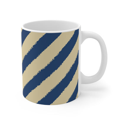 330 mL / 11oz Graphic Art Ceramic Mug | CACM-1294-151, Royal Blue, Right