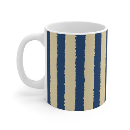 330 mL / 11oz Graphic Art Ceramic Mug | CACM-1294-251, Royal Blue, Left