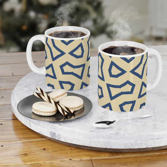 330 mL / 11oz Graphic Art Ceramic Mug | CACM-1294-392, Royal Blue, Context