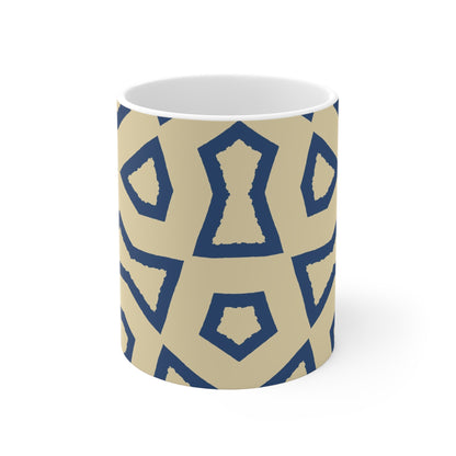 330 mL / 11oz Graphic Art Ceramic Mug | CACM-1294-392, Royal Blue, Front