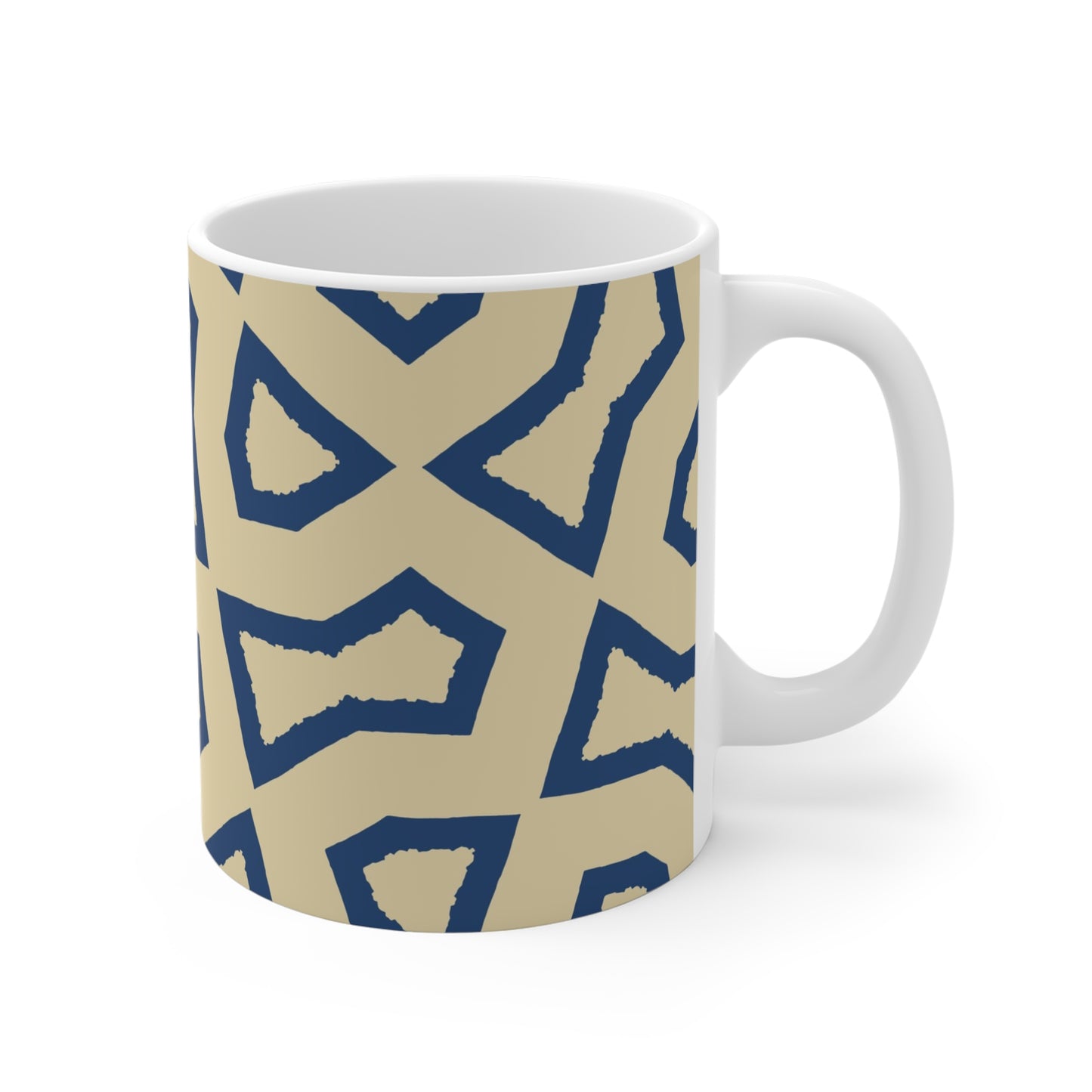 330 mL / 11oz Graphic Art Ceramic Mug | CACM-1294-392, Royal Blue, Right