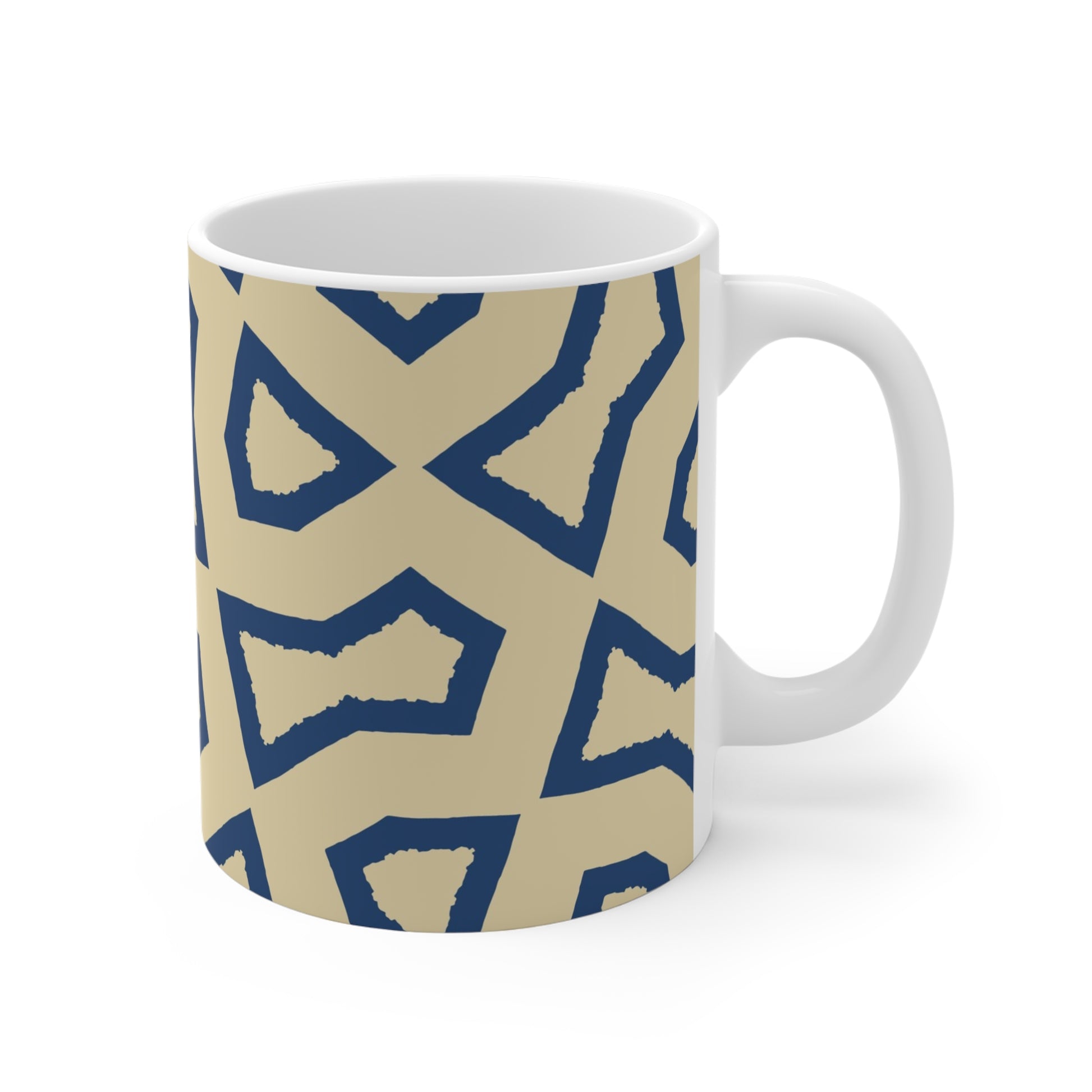330 mL / 11oz Graphic Art Ceramic Mug | CACM-1294-392, Royal Blue, Right