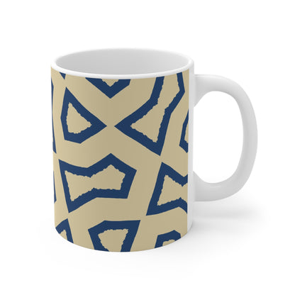330 mL / 11oz Graphic Art Ceramic Mug | CACM-1294-392, Royal Blue, Right