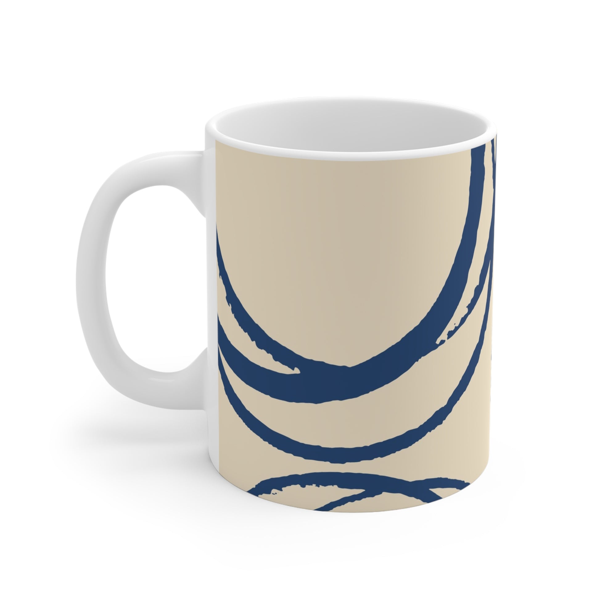 330 mL / 11oz Graphic Art Ceramic Mug | CACM-1295-112, Royal Blue, Left