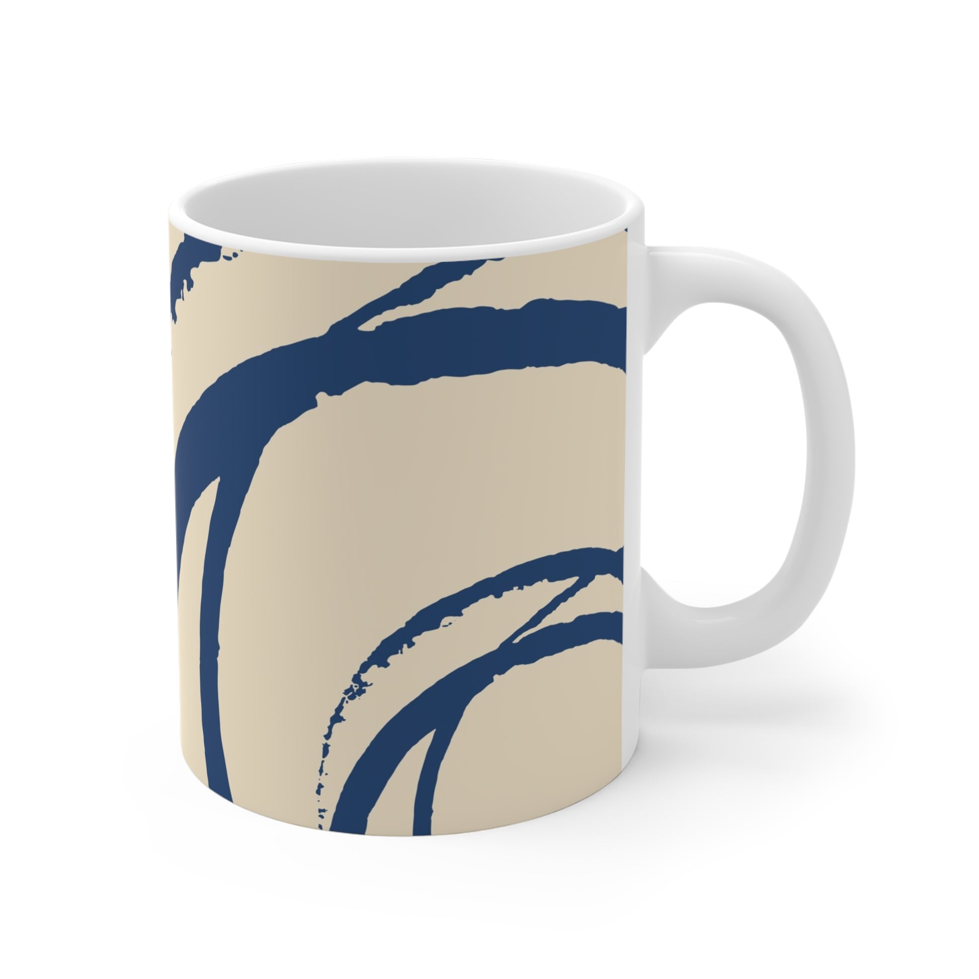 330 mL / 11oz Graphic Art Ceramic Mug | CACM-1295-112, Royal Blue, Right