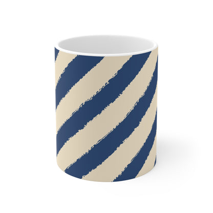 330 mL / 11oz Graphic Art Ceramic Mug | CACM-1295-151, Royal Blue, Front