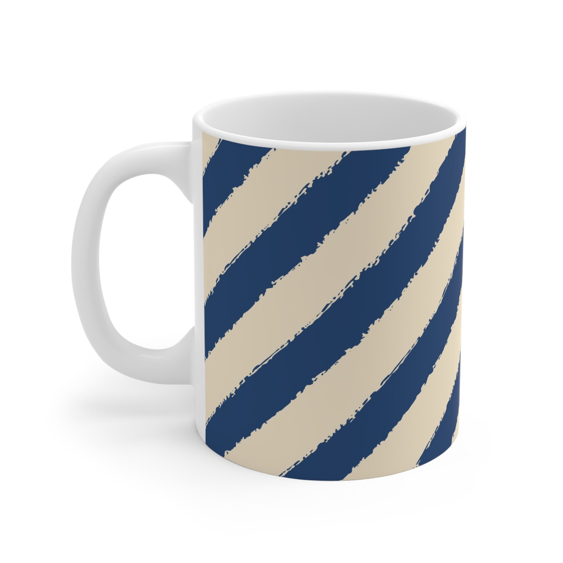 330 mL / 11oz Graphic Art Ceramic Mug | CACM-1295-151, Royal Blue, Left