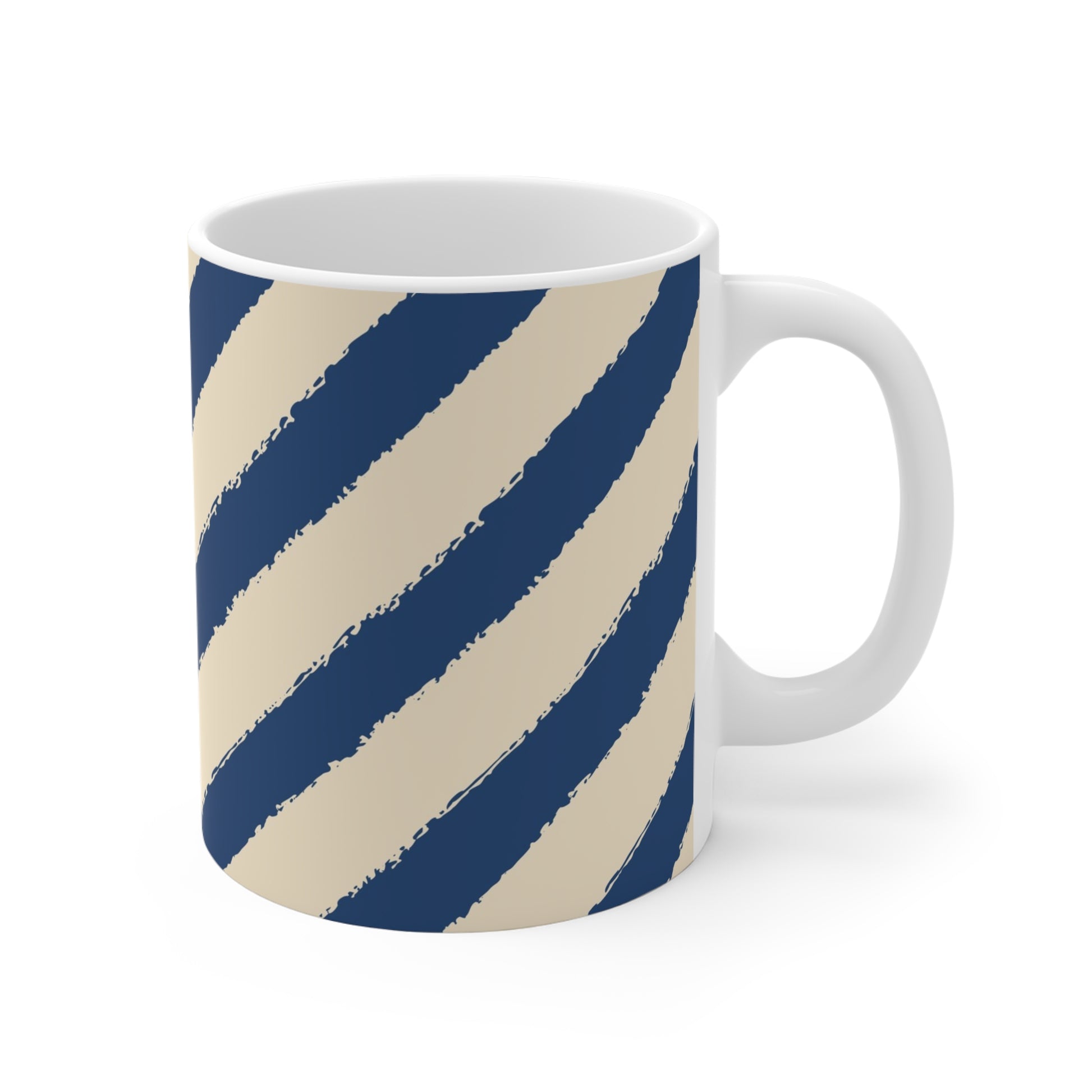 330 mL / 11oz Graphic Art Ceramic Mug | CACM-1295-151, Royal Blue, Right