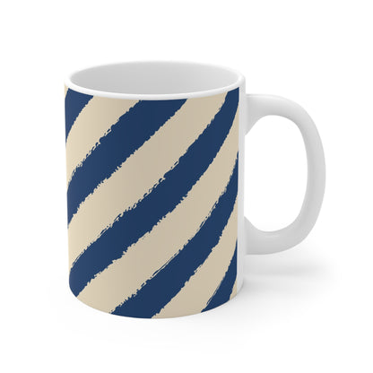 330 mL / 11oz Graphic Art Ceramic Mug | CACM-1295-151, Royal Blue, Right