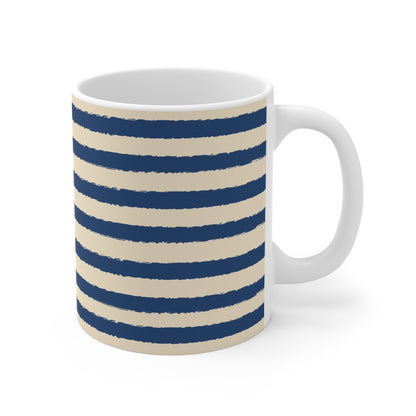 330 mL / 11oz Graphic Art Ceramic Mug | CACM-1295-231, Royal Blue, Right