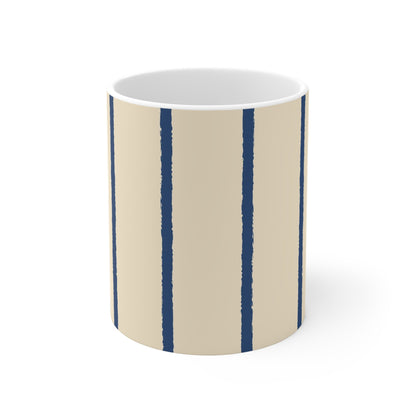 330 mL / 11oz Graphic Art Ceramic Mug | CACM-1295-301, Royal Blue, Front