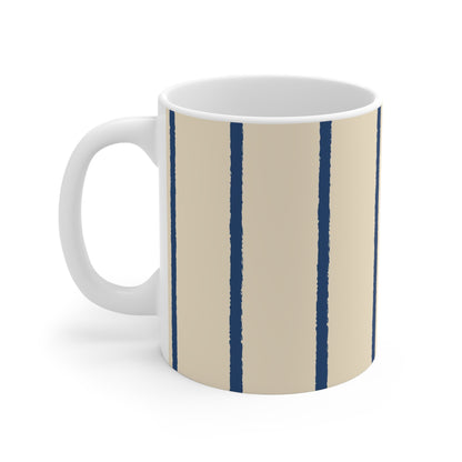 330 mL / 11oz Graphic Art Ceramic Mug | CACM-1295-301, Royal Blue, Left