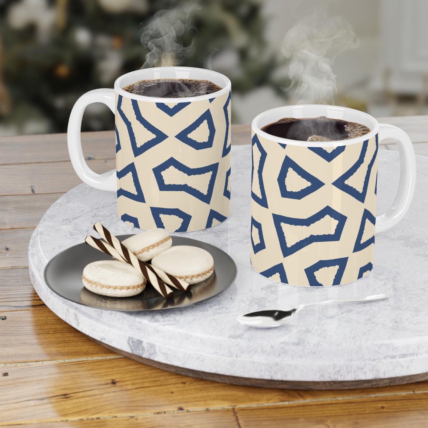 330 mL / 11oz Graphic Art Ceramic Mug | CACM-1295-392, Royal Blue, Context