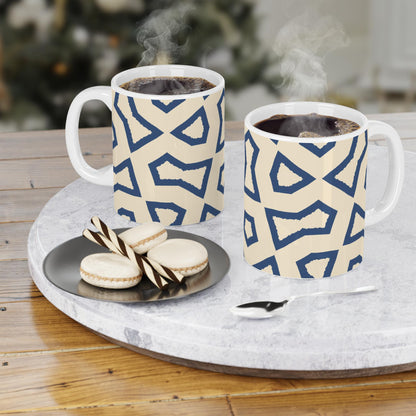 330 mL / 11oz Graphic Art Ceramic Mug | CACM-1295-392, Royal Blue, Context