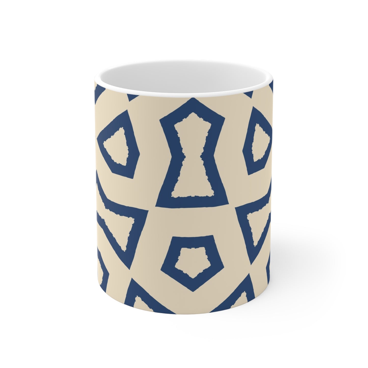 330 mL / 11oz Graphic Art Ceramic Mug | CACM-1295-392, Royal Blue, Front