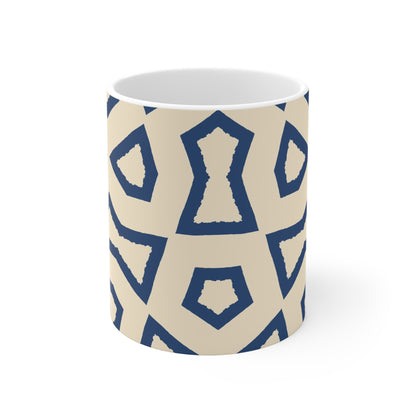 330 mL / 11oz Graphic Art Ceramic Mug | CACM-1295-392, Royal Blue, Front