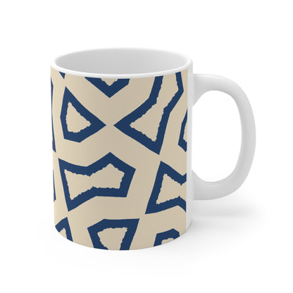 330 mL / 11oz Graphic Art Ceramic Mug | CACM-1295-392, Royal Blue, Right